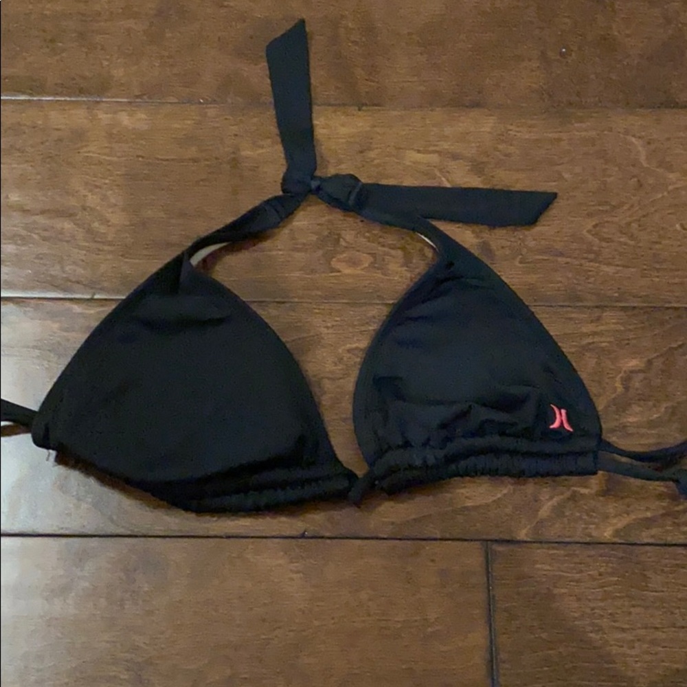 Black String Hurley Bathing Suit Top